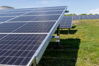 Die Photovoltaikfreiflächenanlage am Kraftwerk in der Schillerstraße