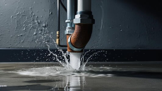 Wasserrohrbruch im Keller