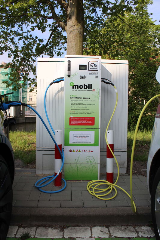 Die Ladesäule in der Fabrikstraße