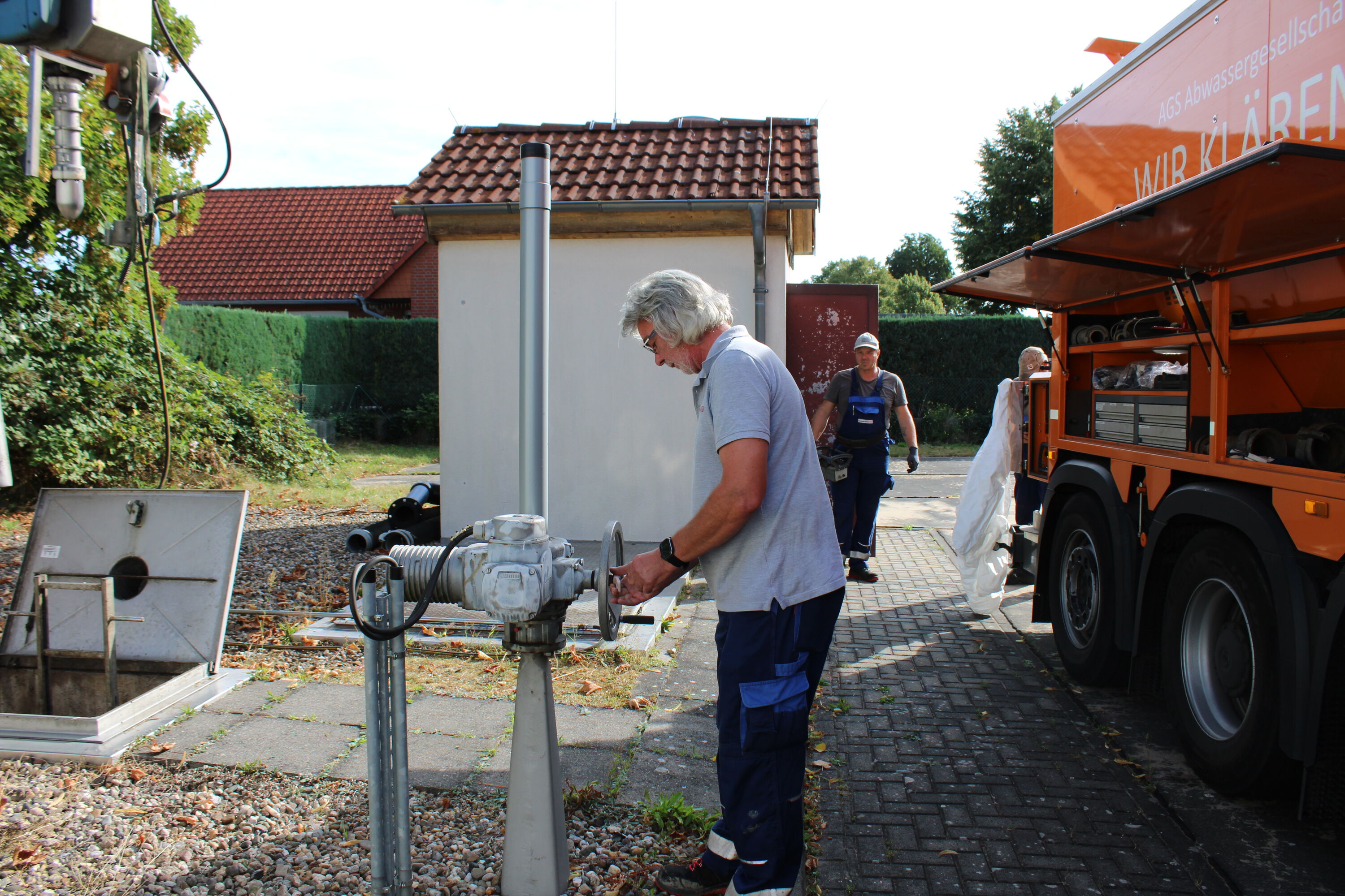 Absperrung des Schachtes
